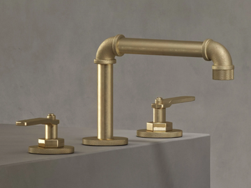 ELAN VITAL - 3 hole countertop washbasin tap with individual rosettes by The Watermark Collection - view 3